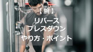 リバースプレスダウンのやり方・ポイント | 科学特化型パーソナルジム Eclipse